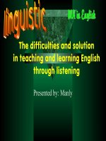 difficulties in teaching listening