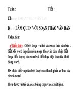làm quen với soạn thảo văn bản