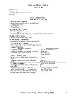 Lesson plan English 6(mới nhất)