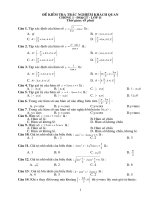 §Ò kiÓm tra tr¾c nghiÖm kh¸ch quan