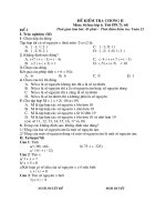 Đề Kiểm tra Chương II