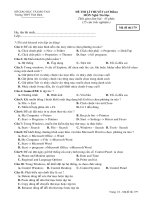 Đề kiểm tra nghề 1 tiết LT