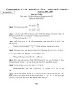 de thi va dap an chon DTQG Nghe an