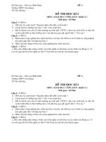 Đề thi GDCD 11 (Tự luận)