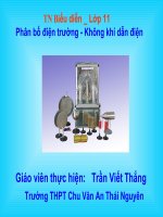 Thí nghiệm: Phân bố điện trường - Không khí dẫn điện