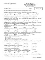 Đề kiểm tra học kỳ 1-  Lớp 10 Ban B