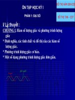 ÔN TẬP HK I (ĐẠI SỐ -GIẢI TÍCH)