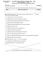 Đề thi cuối học ki I