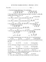 KTRA TRẮC NGHIỆM 10, NCAO. H.HỌC