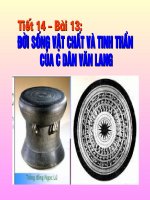 bài 13.Đoi sống vật chất