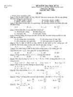Kiểm tra Toán 11 học kỳ II