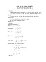 Tự chọn : Các phép tính trong tập hợp Q