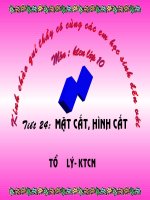 MẶT CẮT- HÌNH CẮT