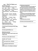 WrittenTest English 9 ( Unit8-9) N1