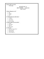 Đề kiểm tra 15'' lớp 10