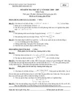 Kiểm tra HK I 2008 - 2009