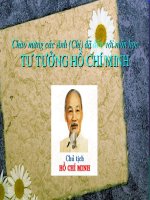 Bài 1: Nguồn gốc qua trình hình thành tư tưởng Hồ Chí Minh