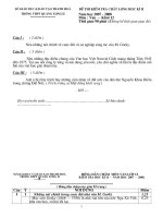 Đề và hướng dẫn chấm kiểm tra HKI I-12