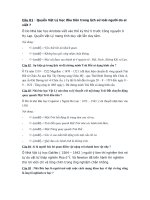 Trắc nghiệm luyện thi Đại học Vật lý