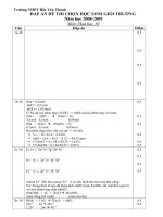 Đề thi chọn học sinh giỏi trường - 2008