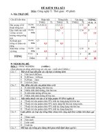 Noel 2008-Đề thi Công nghệ HK1 lớp 7 kèm đáp án (Đề 2)