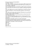 Đề cương ôn tập học kì II_ Năm Học 2007-2008