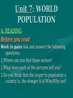 unit 7: world population