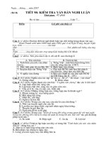 đề kiểm tra ngữ văn 7 tiết 98