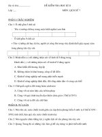 Đề kiểm tra lịch sử lớp 7 HKI II