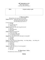 Bài kiểm tra khảo sát