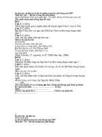 Đề thi và đáp án TN Bổ túc THPT Ngữ văn năm 2007