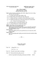 Đề kiểm tra HKII các môn