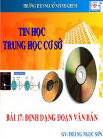 Tin học 6: Bài 17