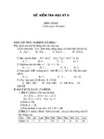 Đề kiểm tra Học kì 2 năm học 2007 - 2008