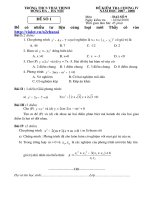 Đề kiểm tra chương 4 (Đại số 9)