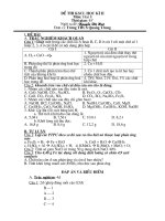 Đề&Đáp án KT HKII- Hóa 8.2008