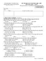 ĐỀ THI HỌC KÌ I - LỚP 9 NĂM 2008 - 2009(Đ7)