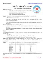 Tài liệu ôn tập ĐỊA LÝ KTXH TG - 11