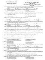 Đề thi Đại học Vật lý