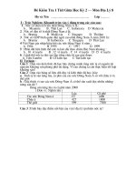 Đề kiểm tra 45''  học kỳ 2 lớp 8