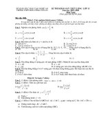 Kiểm tra Toán 11 (đề 001)