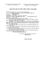 Đơn xin xét tuyển viên chức