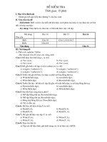 Đề kiểm tra 15 phut chương II
