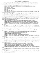 Câu hỏi ôn tập học kỳ 1- tự luận