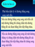 ĐƯỜNG THẲNG SONG SONG VỚI 1 ĐƯỜNG THẲNG CHO TRƯỚC