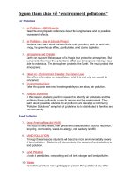 Environment pollutions