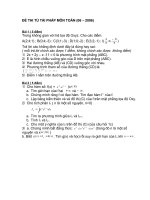 Đề thi tú tài Pháp 2006