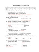 Đề kiểm tra sinh 10 bài 1