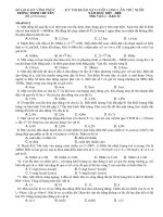 Đề khảo sát chất lượng môn Vật lí 12