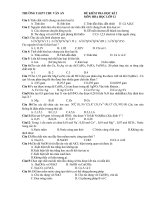 Đề kiểm tra học kỳ II